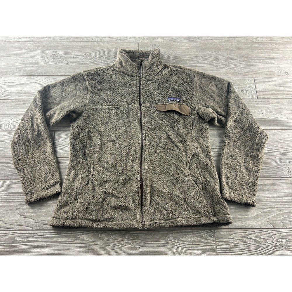 Patagonia Womens Large Brown Synchilla Fleece Full Zip Mock Neck Jacket